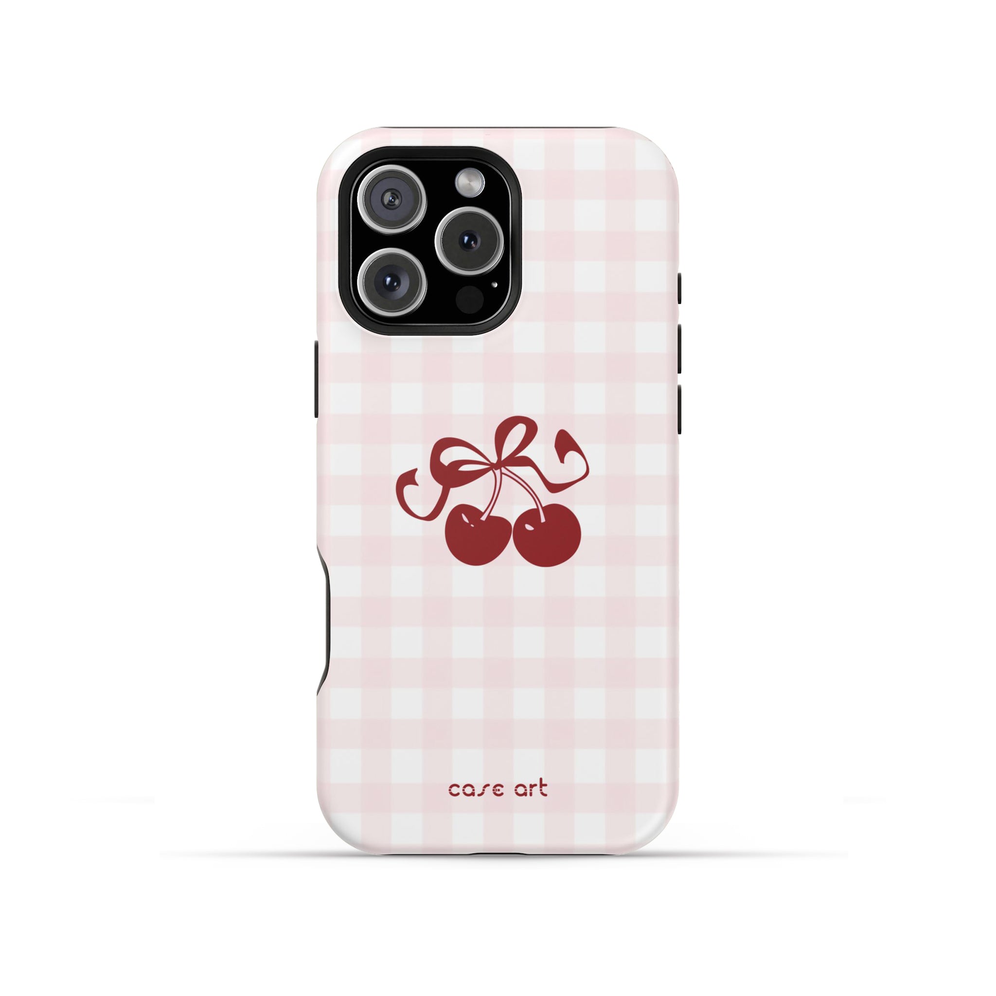 Pink Gingham Cherry