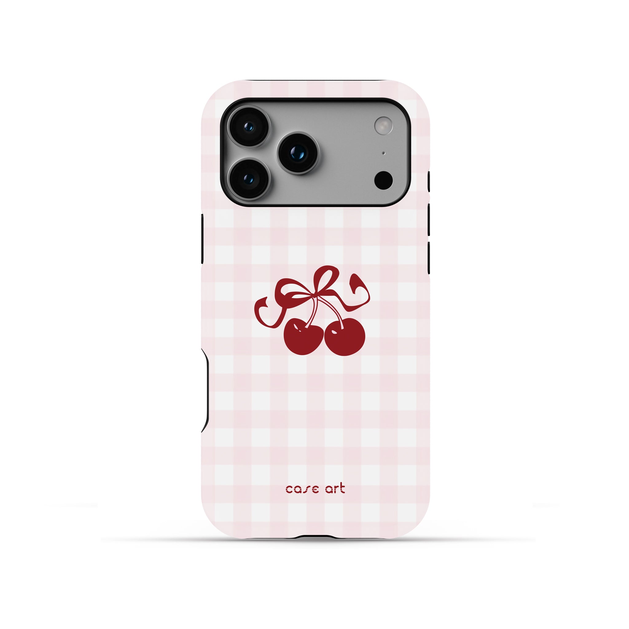 Pink Gingham Cherry