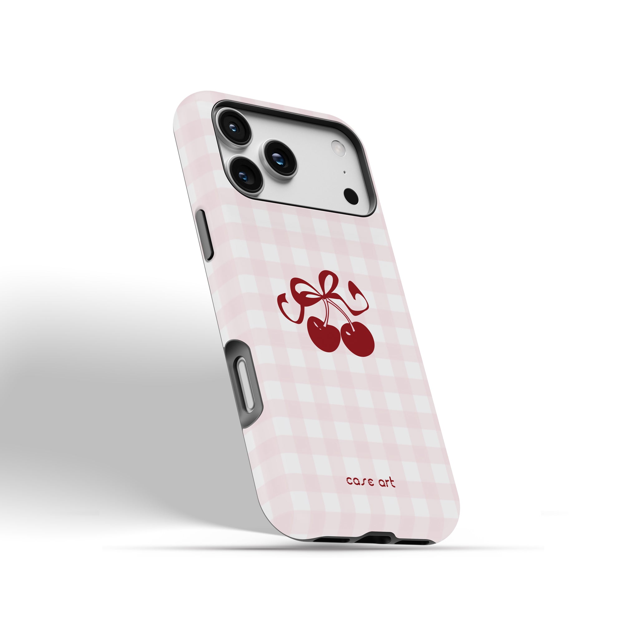 Pink Gingham Cherry